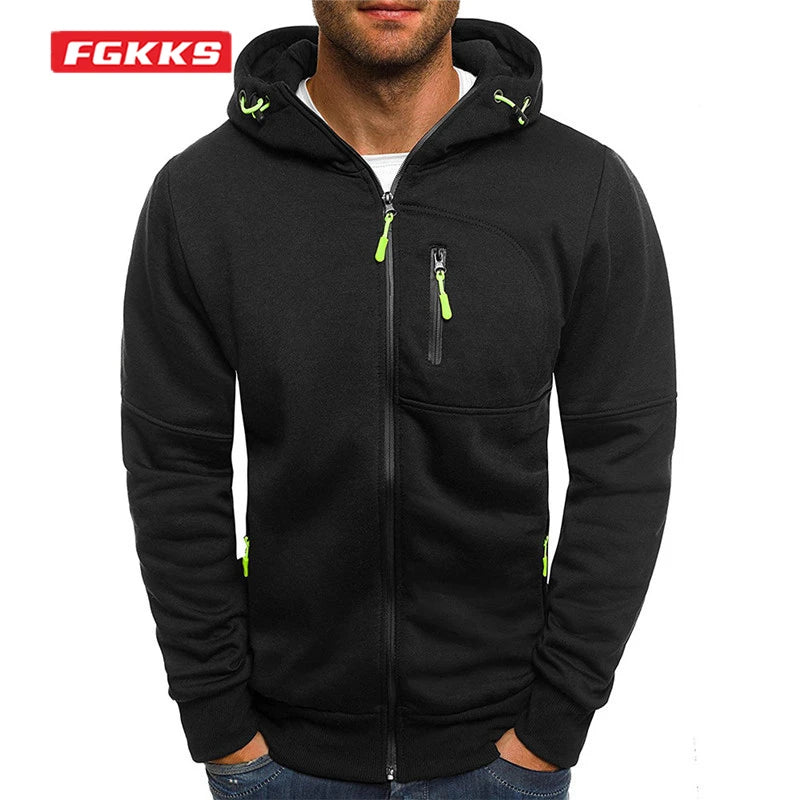 FGKKS Men's Zipper Fashion Hoodies