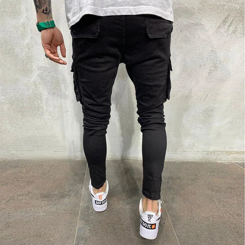 Mens Stretchy Skinny Ripped Jeans