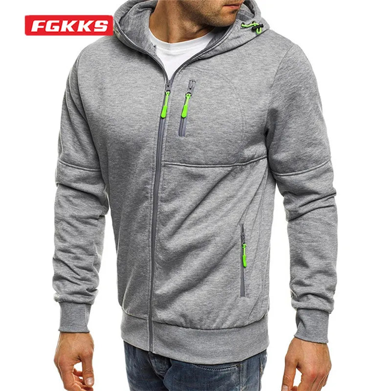 FGKKS Men's Zipper Fashion Hoodies