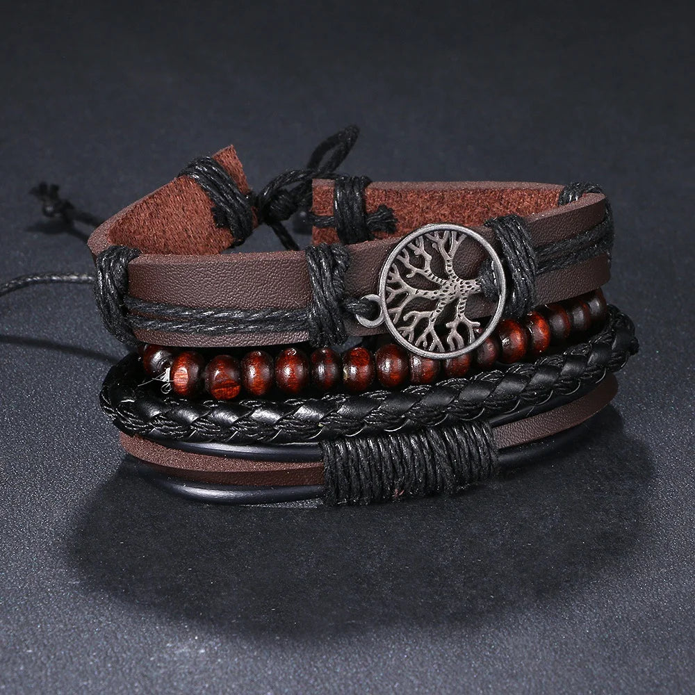 IFMIA Braided Wrap Leather Bracelets