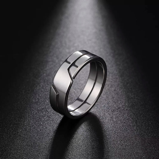 Skyrim Fashion Simple Stainless Steel Couple Ring