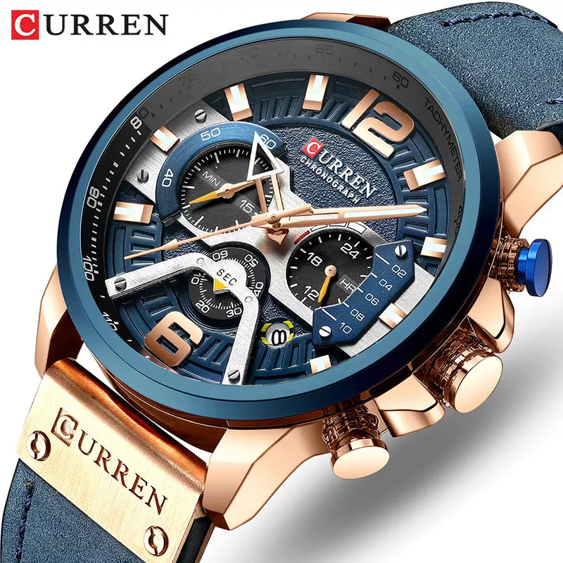 CURREN Luxury Brand Men Analog Leather Watches