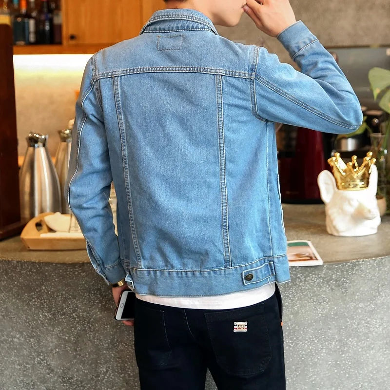 Light blue men's denim jacket