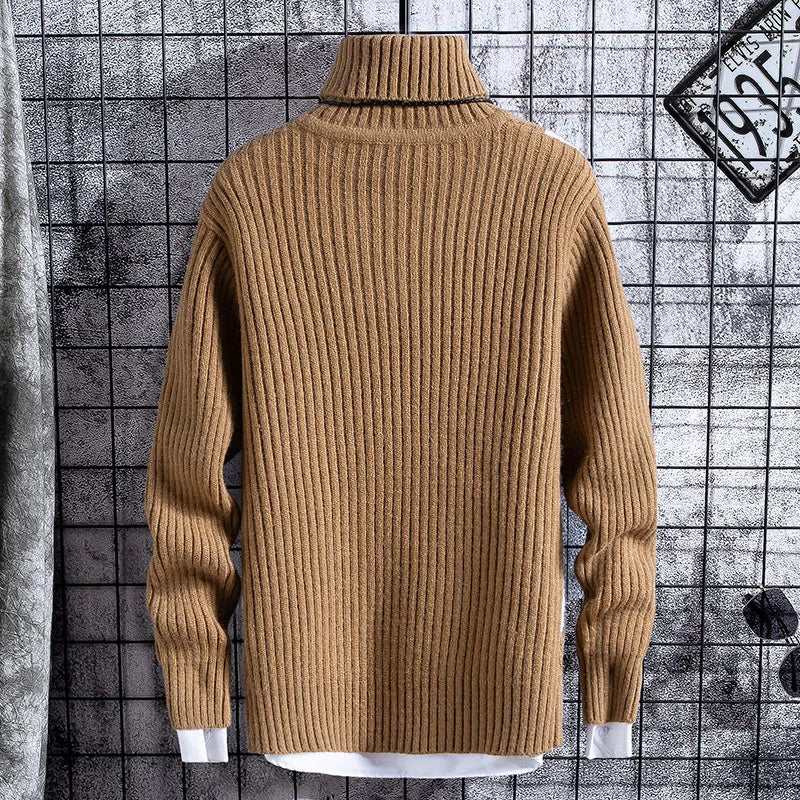 Casual splicing men's sweater.