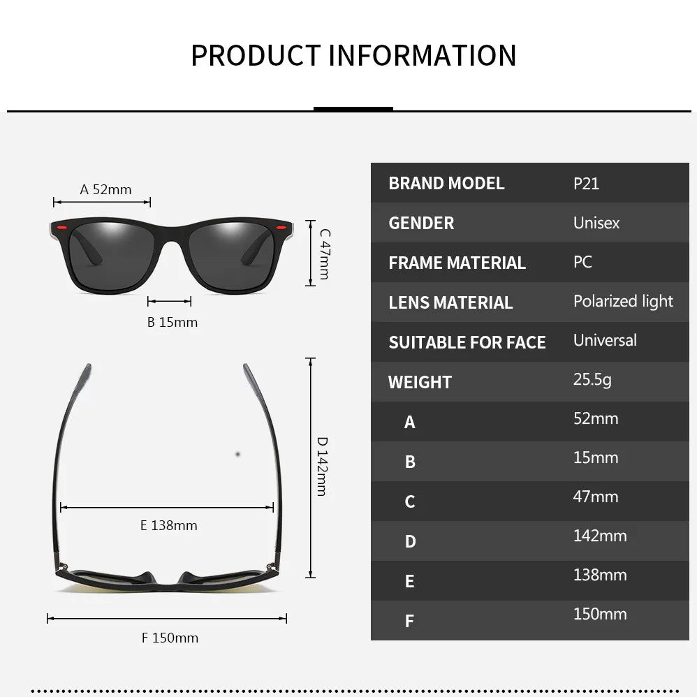 ZXWLYXGX Classic Polarized Sunglasses