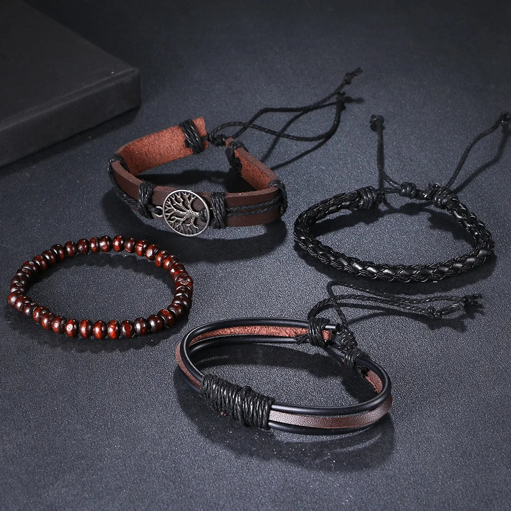 IFMIA Braided Wrap Leather Bracelets