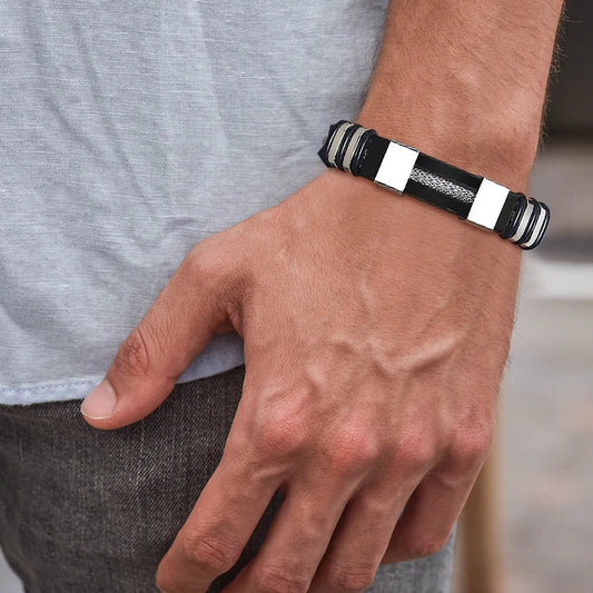 Vnox Stainless Steel Rudder Bracelet