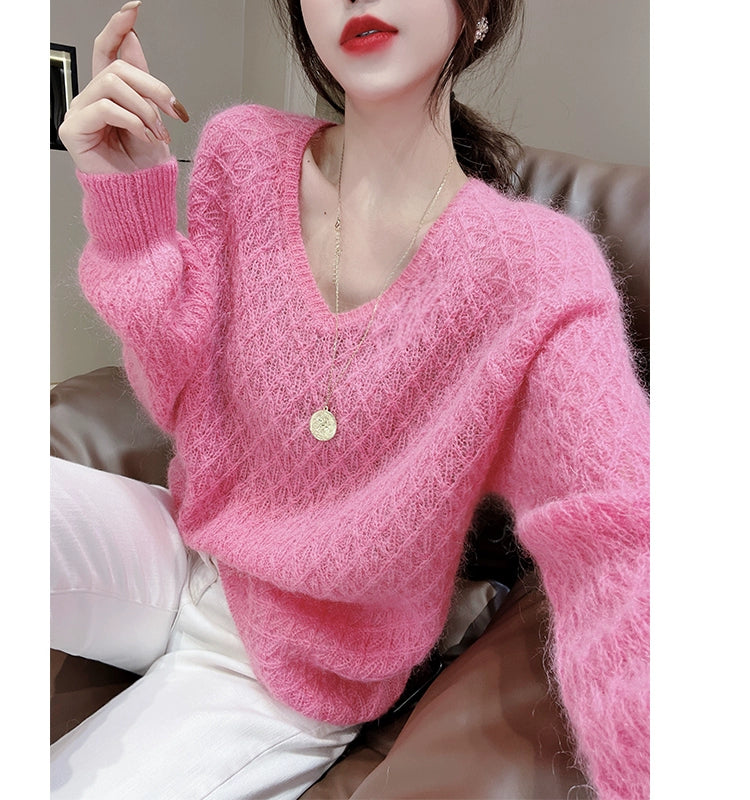 Quality Spring and Autumn European Goods Milk Idle Style Cashmere Sweater