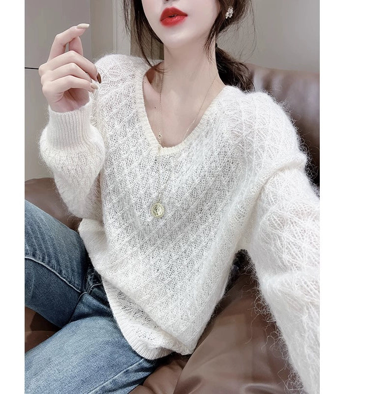 Quality Spring and Autumn European Goods Milk Idle Style Cashmere Sweater