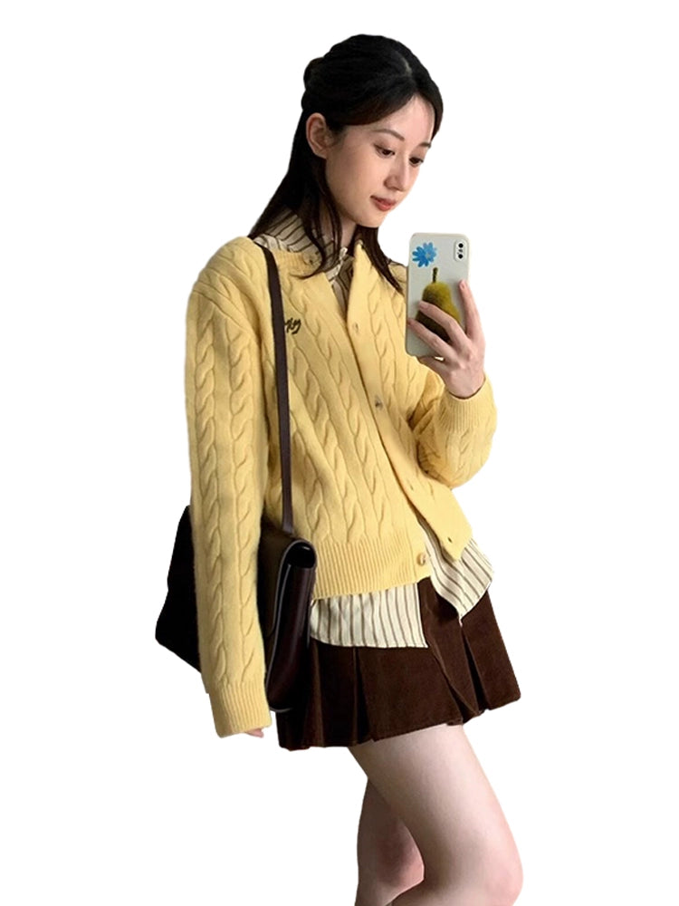 Coat Women's Retro Spring and Autumn Loose Sweaters Cardigan