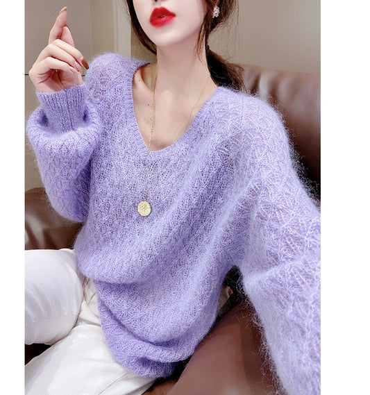 Quality Spring and Autumn European Goods Milk Idle Style Cashmere Sweater