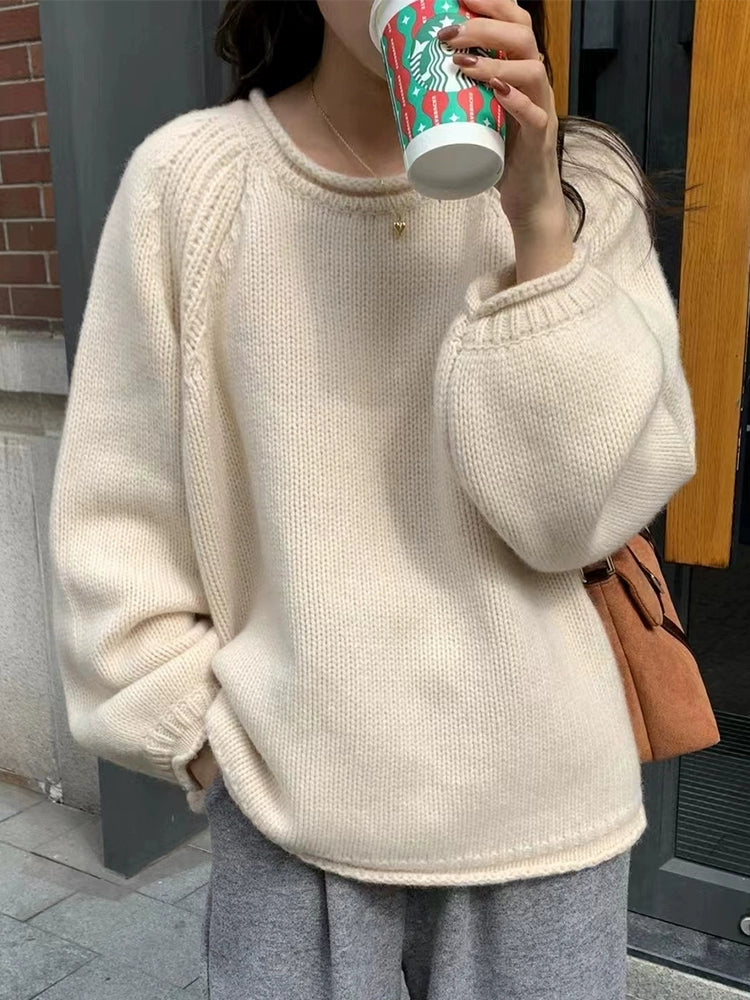 Yellow Pullover Loose Top Sweater