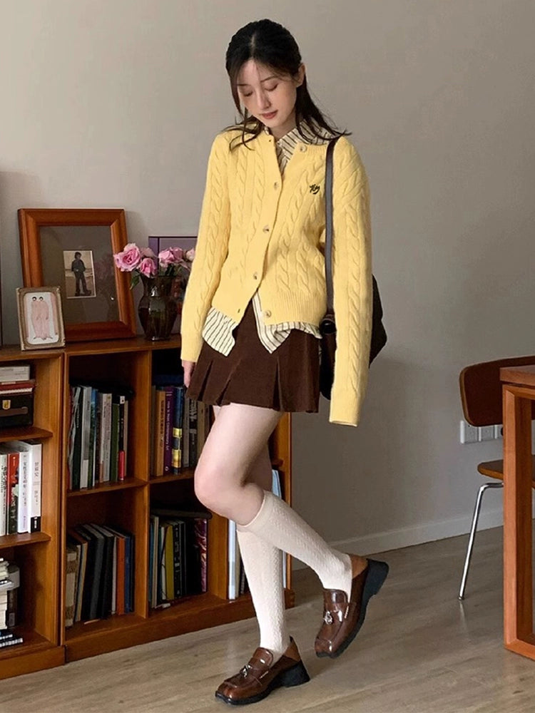 Coat Women's Retro Spring and Autumn Loose Sweaters Cardigan