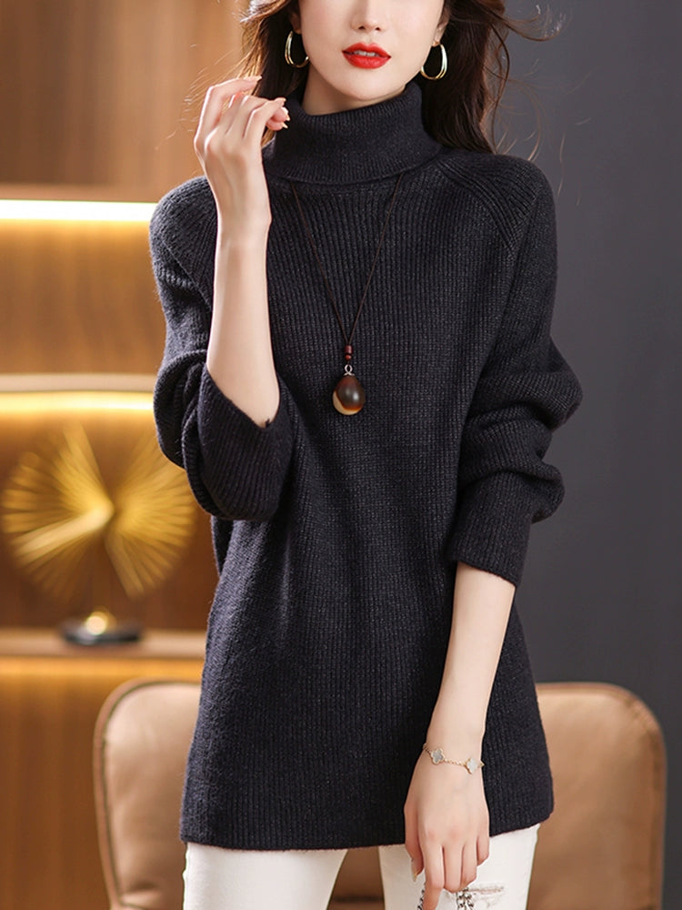 All-Match Cashmere Sweater Turtleneck Knitting Sweater