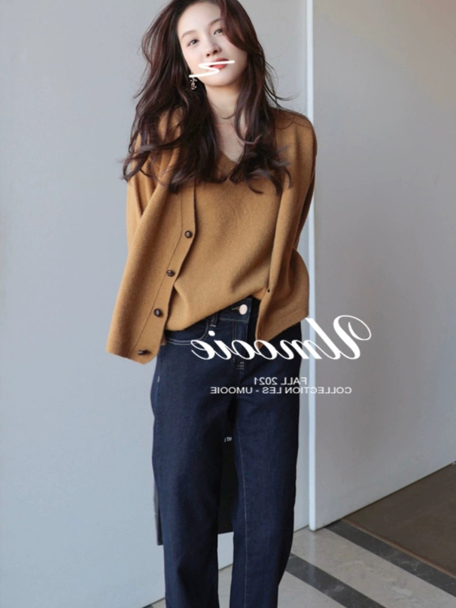 Ymdm Yellow Full Wool Sweater.