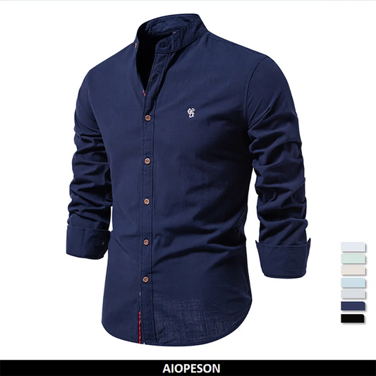 AIOPESON Spring high quality Cotton Social Shirt for Men