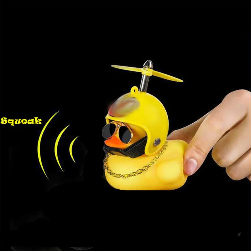 Car Duck With Helmet Yellow Duck Road Bike Motor Helmet Riding Cycling Accessories Without Lights