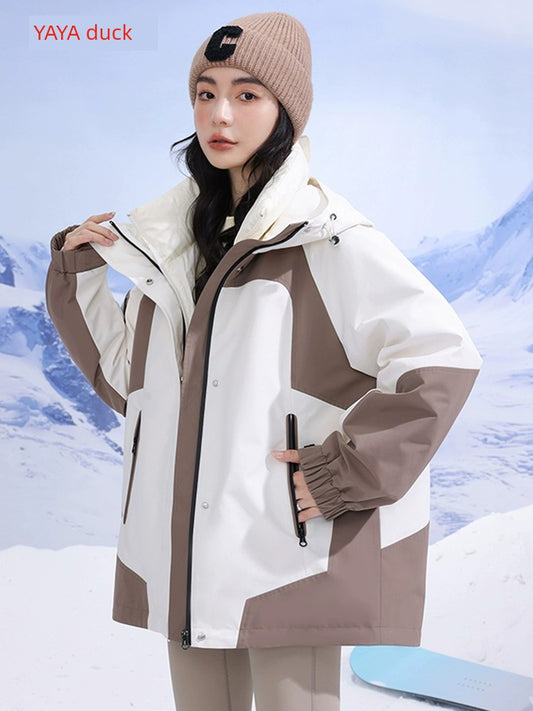 Duck and Duck Two-Piece Set Shell Jacket Short Sports down Jacket