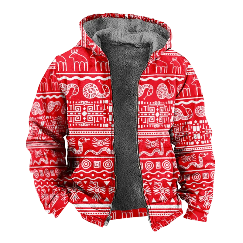 Christmas Cotton Coat Hooded Sweater for men