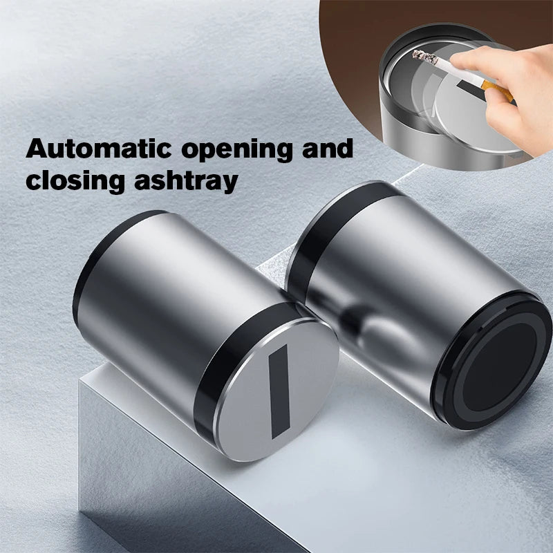 Automatic opening and closing ashtray Car desktop Lock smoke imitatio