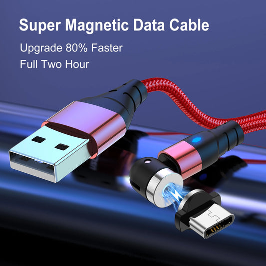 540 Rotation Magnetic Cable Type C  Magnet USB-C Phone Charger