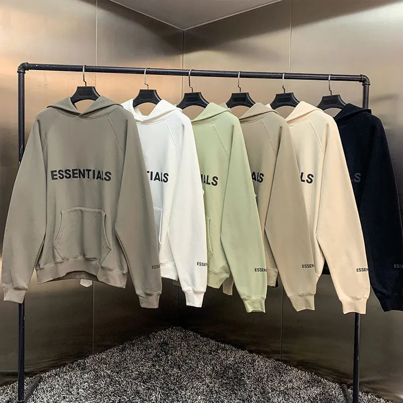 ESSENTIALS Reflective Letter Printing Hoodies