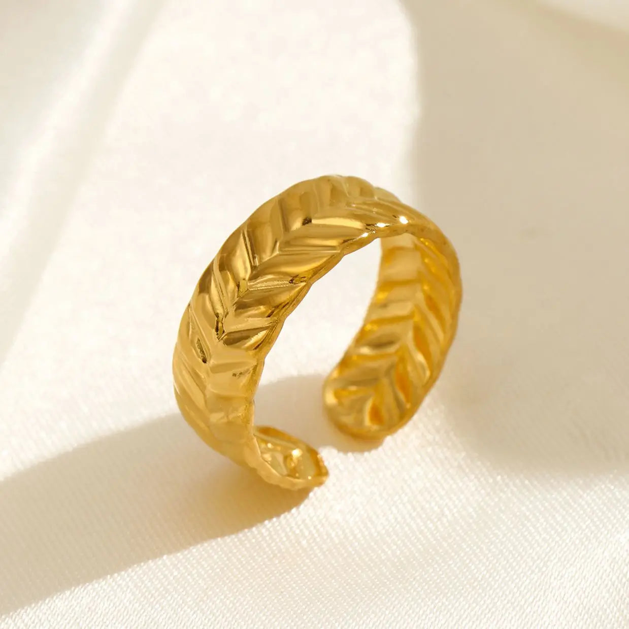 Unisex Stainless Steel Gold Color Rings