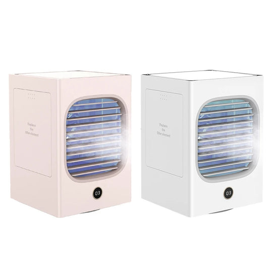 Air Cooler Mini Fan Portable Airconditioner For Room Home Air Cooling Desktop Charging Air Conditioning Fan