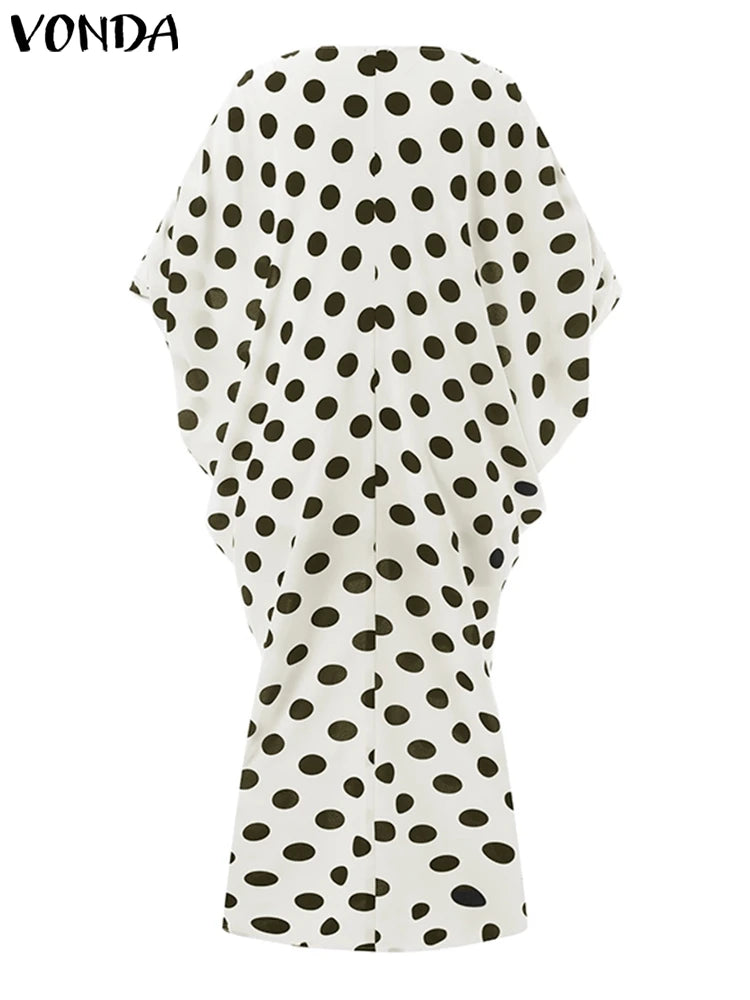 VONDA Polka Dot Print Dress