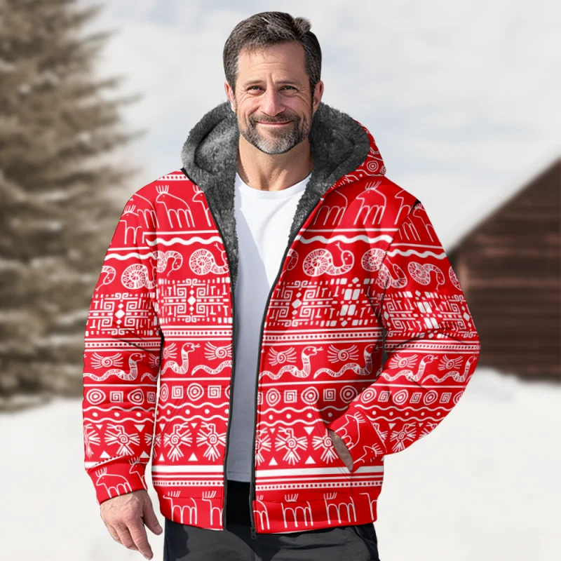 Christmas Cotton Coat Hooded Sweater for men