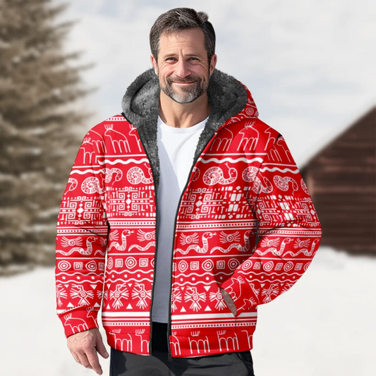 Christmas Cotton Coat Hooded Sweater for men