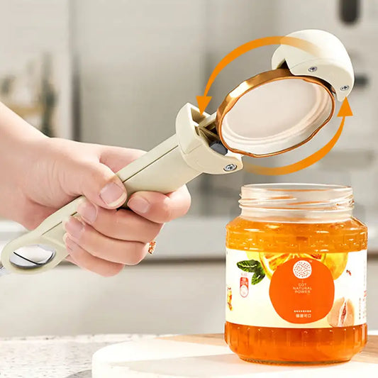 Multifunctional retractable bottle/jar opener