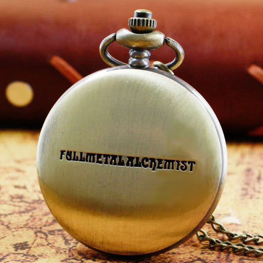 Fullmetal Alchemist Quartz  Pocket Watch Cosplay Clock Design Pendant Necklace