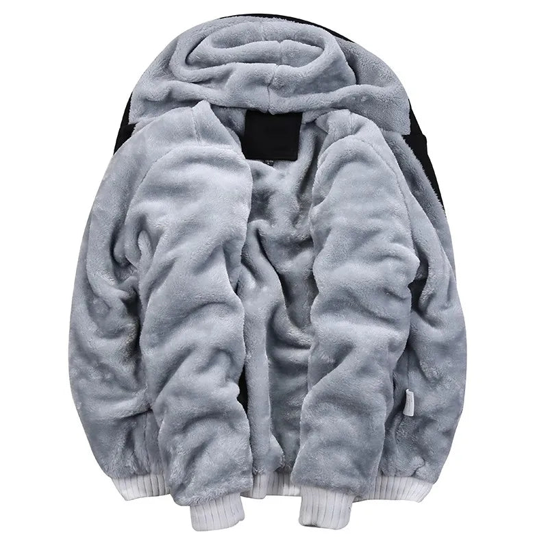 Men's Camouflage Fleece Thicken Hooded Jackets