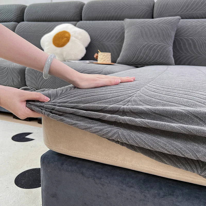 Waterproof jacquard sofa cover, high elasticity, anti dirt sofa cushion cover, anti cat scratch sofa cover