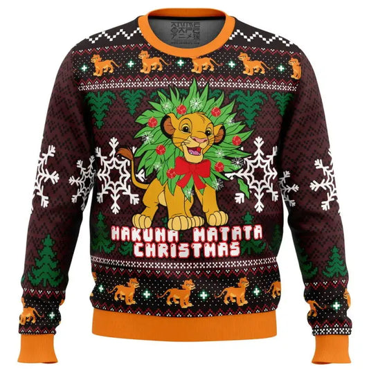 Young Simba Ugly Christmas Sweater