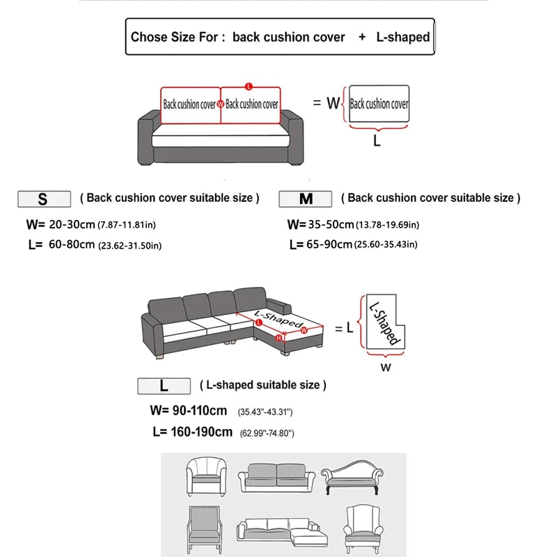 Waterproof jacquard sofa cover, high elasticity, anti dirt sofa cushion cover, anti cat scratch sofa cover