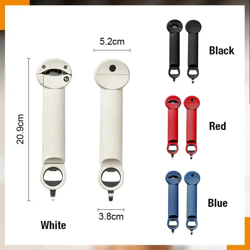 Multifunctional retractable bottle/jar opener