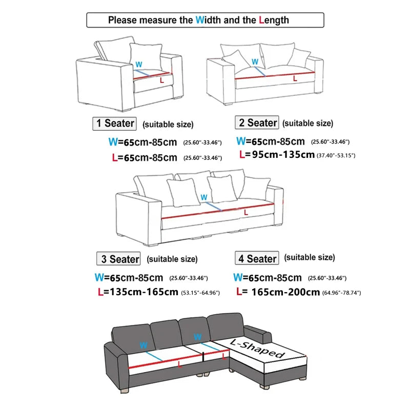 Waterproof jacquard sofa cover, high elasticity, anti dirt sofa cushion cover, anti cat scratch sofa cover