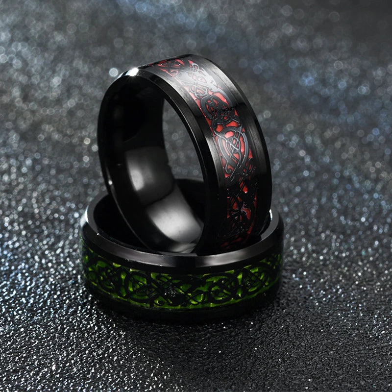 Fashion Men Stainless  Dragon Ring