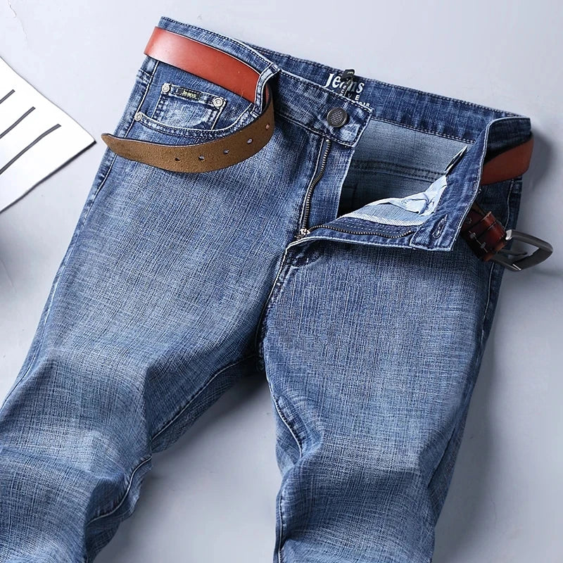 Spring Autumn Men's Classic Jeans