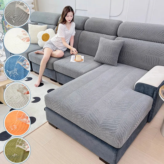 Waterproof jacquard sofa cover, high elasticity, anti dirt sofa cushion cover, anti cat scratch sofa cover