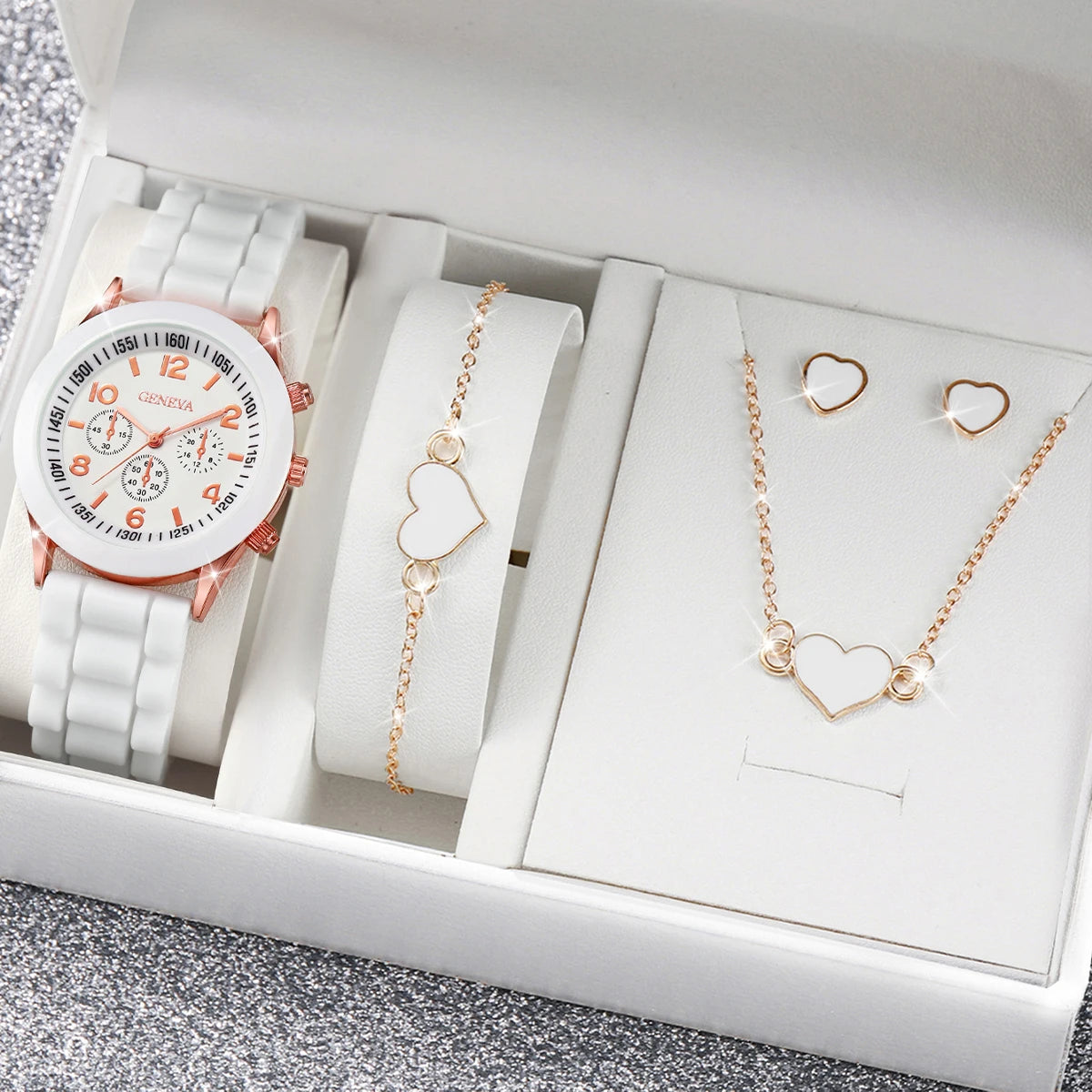 4PCS/Set Geneva Watch Fashion Silicone