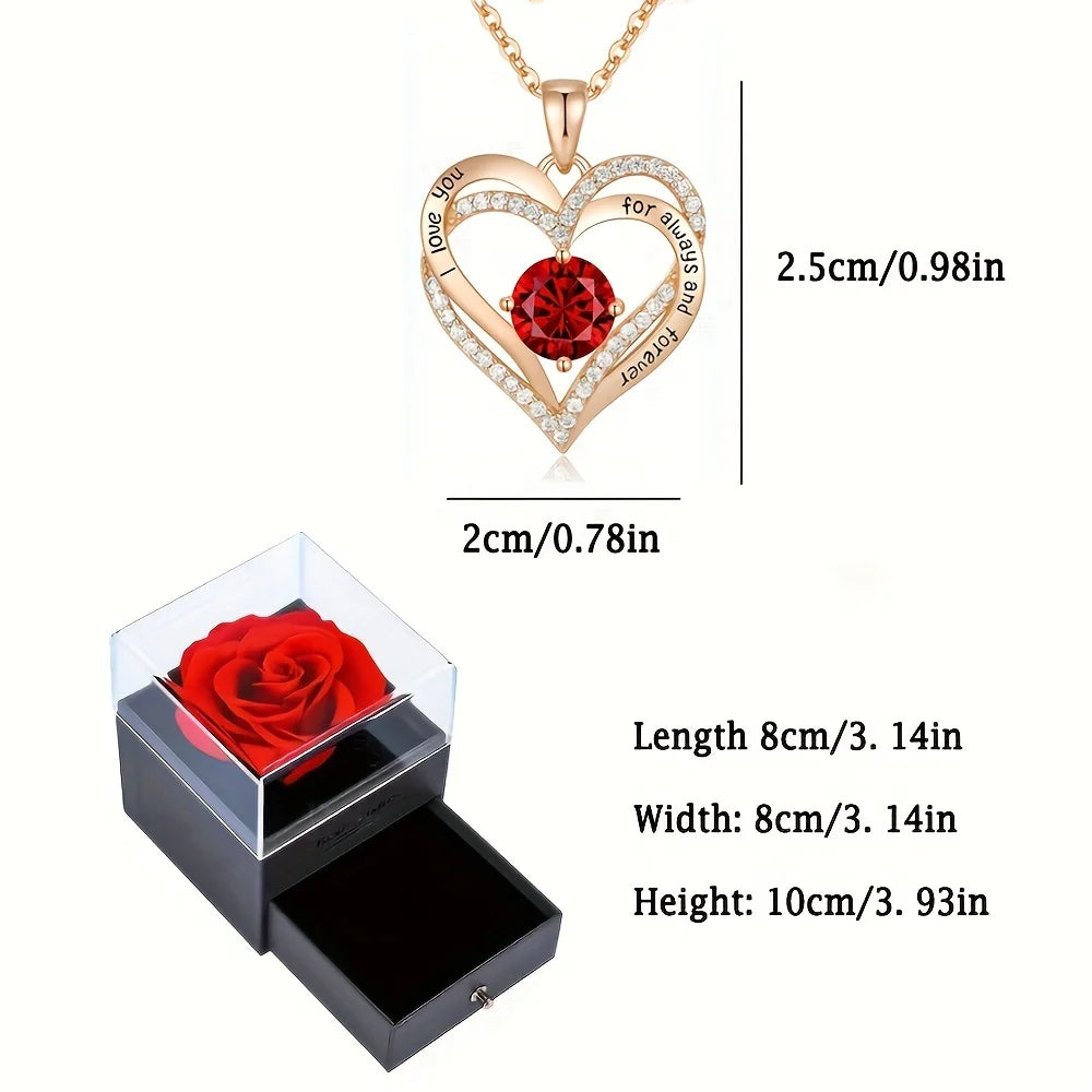 Luxury Red Zircon Pendant Necklaces