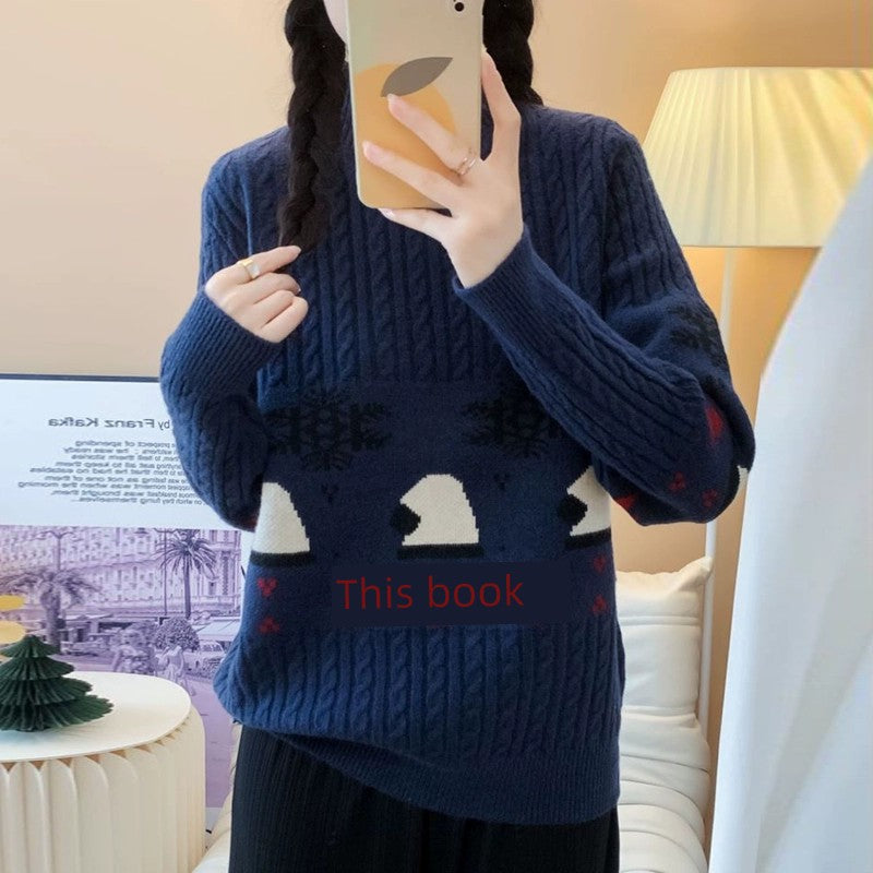 Youth Western Style Cable-Knit Sweater