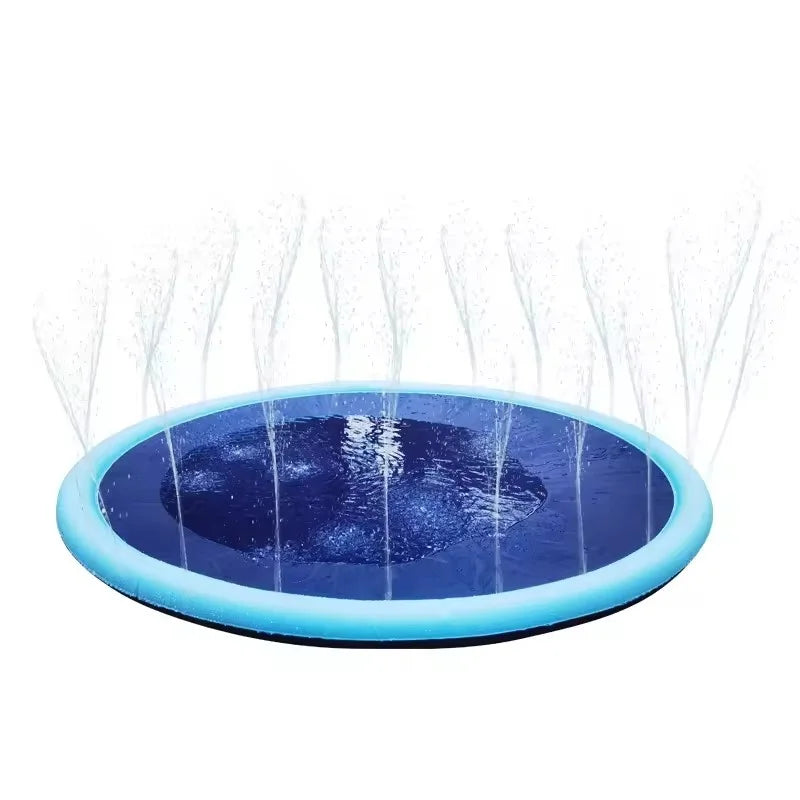 100/150/200cm Summer Pet Spray Pad Folding Inflatable Swimming Pool for Dogs Kids Outdoor Interactive Fountain Toys