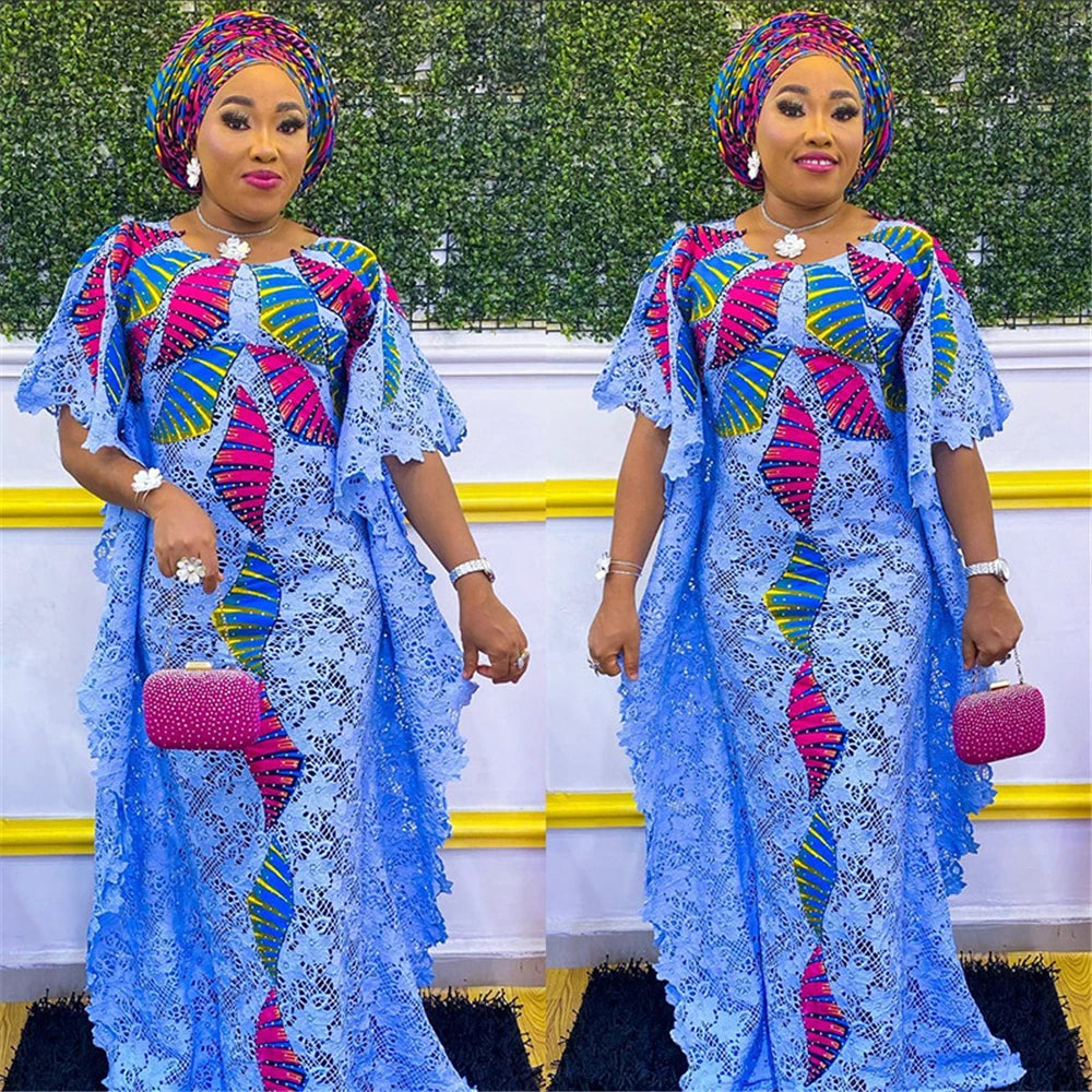 MD Plus Size African Lace Dresses