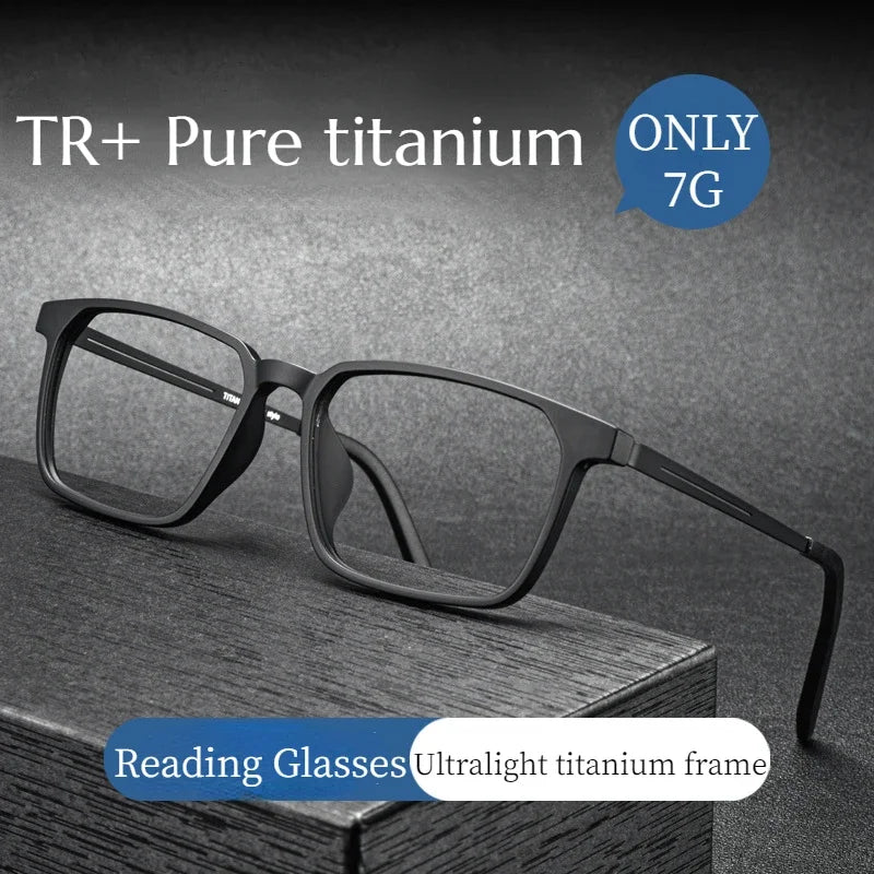 Pure Titanium Reading Glasses- Anti Blue Light Presbyopia Eyewear