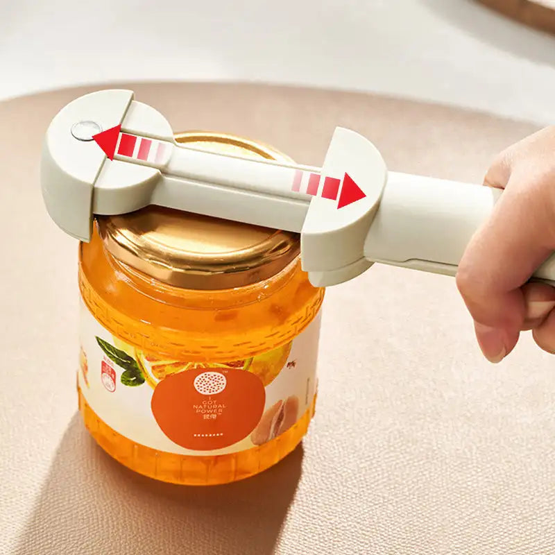 Multifunctional retractable bottle/jar opener