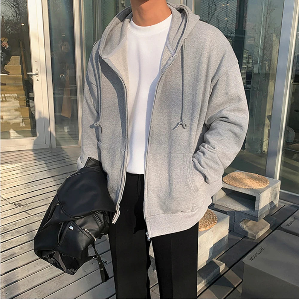 Oversized  Long Sleeve Zipper Hoodies